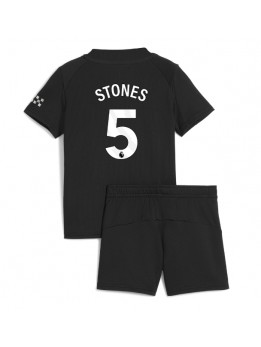 Manchester City John Stones #5 Replika Borta Kläder Barn 2025-26 Kortärmad (+ byxor)